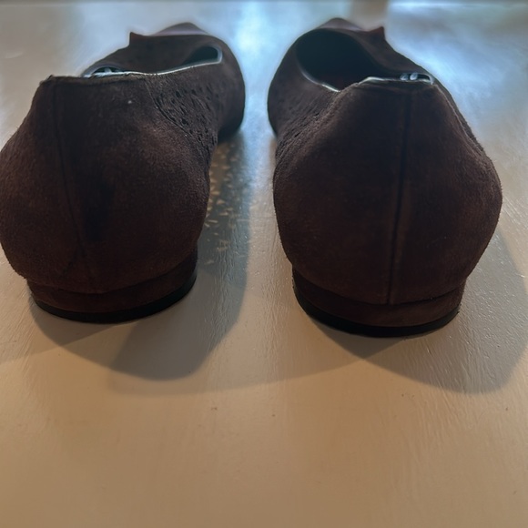 Kate Spade brown leather flat with pink detail - Picture 3 of 9